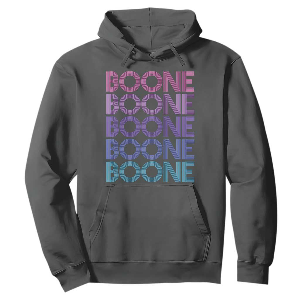Retro Boone Name Lover Neon Gradient Typography Hoodie