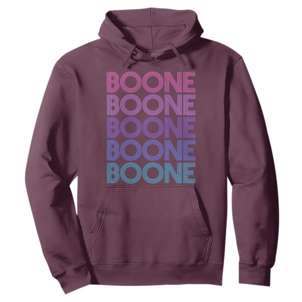 Retro Boone Name Lover Neon Gradient Typography Hoodie