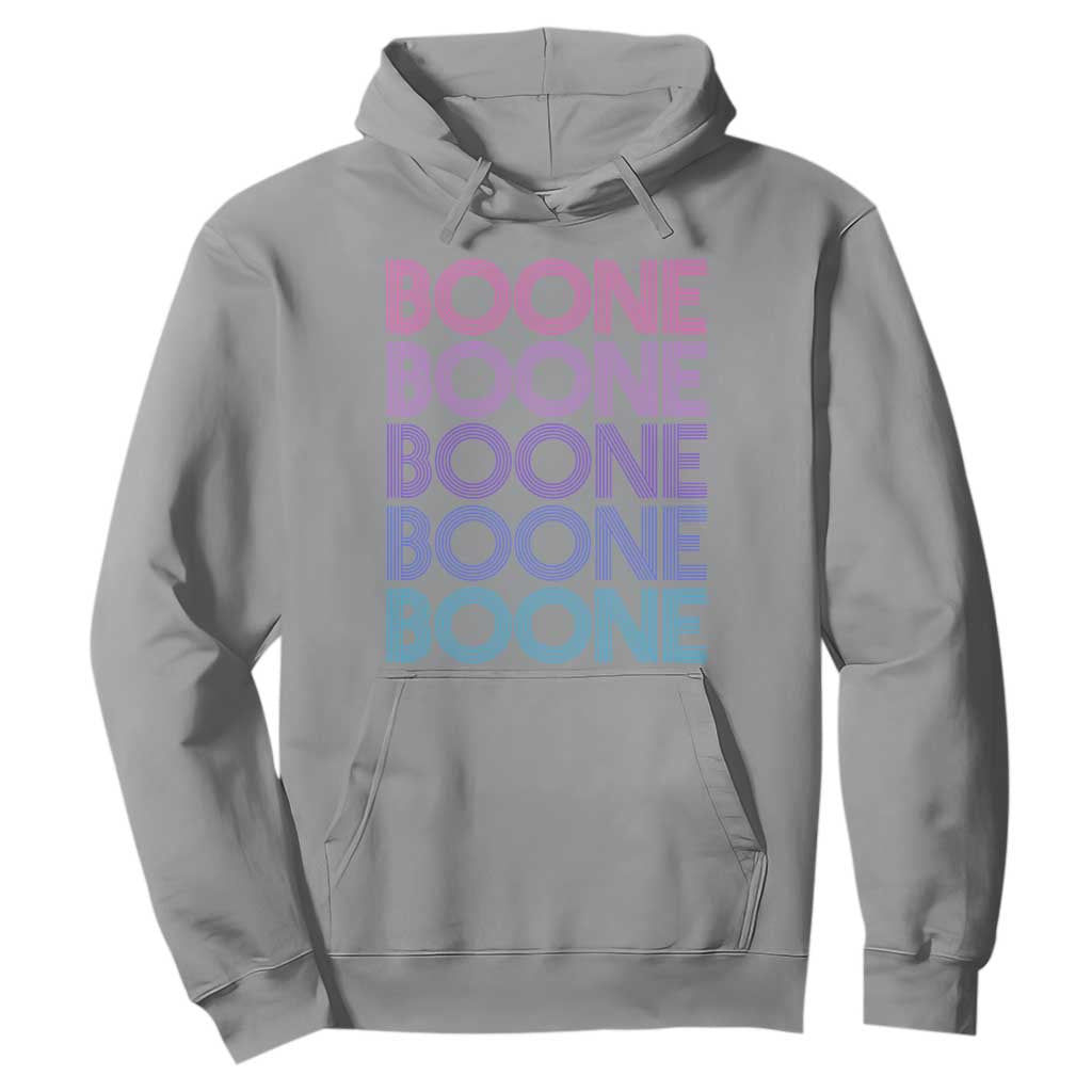 Retro Boone Name Lover Neon Gradient Typography Hoodie