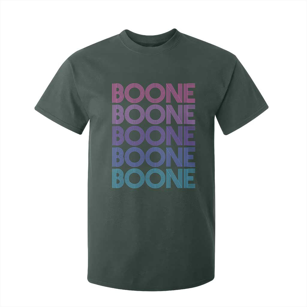 Retro Boone Name Lover Neon Gradient Typography T Shirt For Kid
