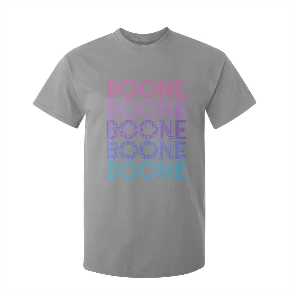 Retro Boone Name Lover Neon Gradient Typography T Shirt For Kid