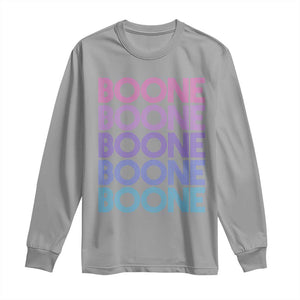 Retro Boone Name Lover Neon Gradient Typography Long Sleeve Shirt