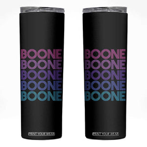 Retro Boone Name Lover Neon Gradient Typography Skinny Tumbler