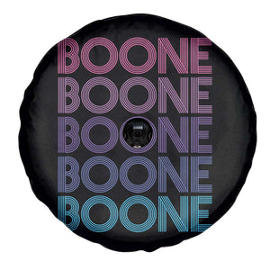 Retro Boone Name Lover Neon Gradient Typography Spare Tire Cover