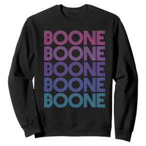 Retro Boone Name Lover Neon Gradient Typography Sweatshirt