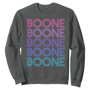 Retro Boone Name Lover Neon Gradient Typography Sweatshirt