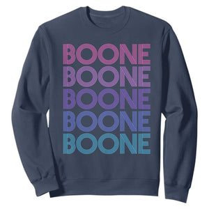 Retro Boone Name Lover Neon Gradient Typography Sweatshirt