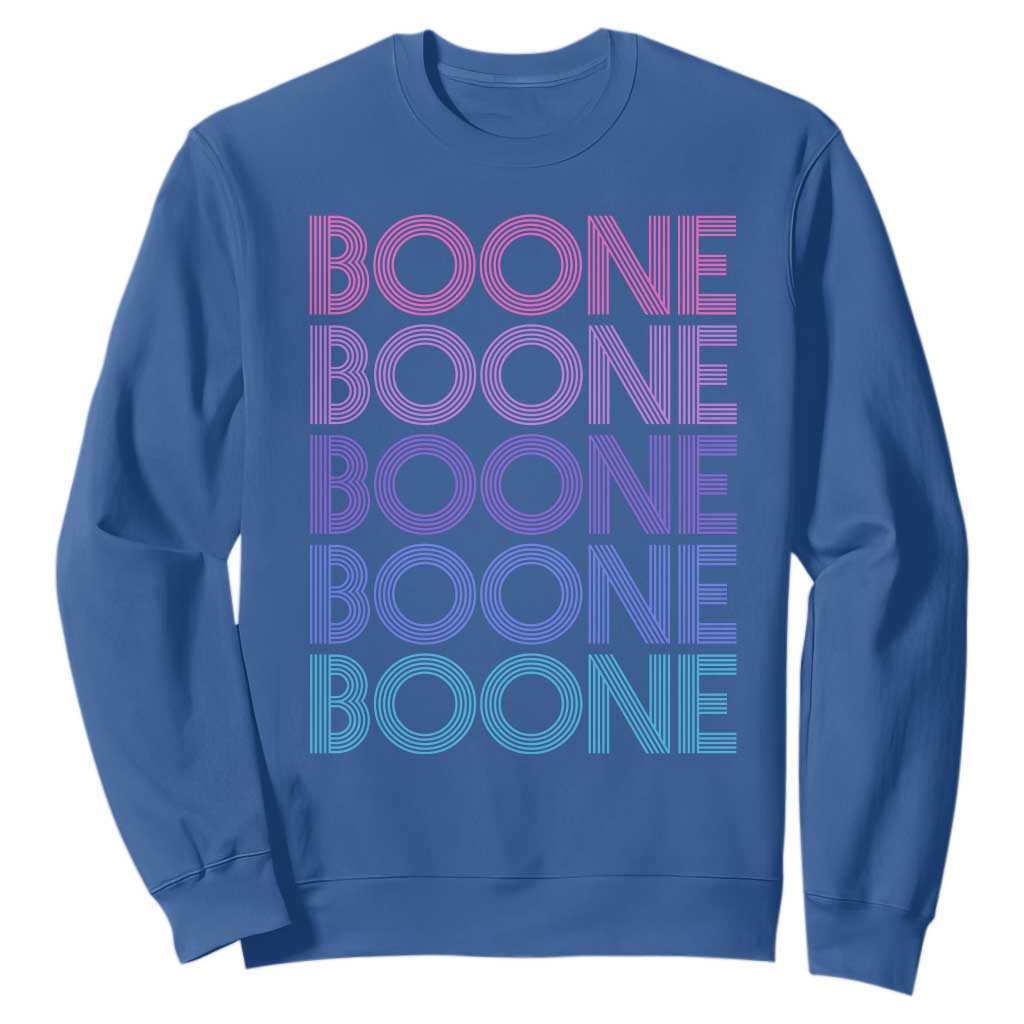 Retro Boone Name Lover Neon Gradient Typography Sweatshirt