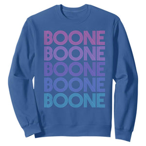Retro Boone Name Lover Neon Gradient Typography Sweatshirt