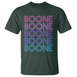 Retro Boone Name Lover Neon Gradient Typography T Shirt