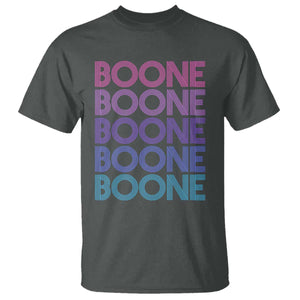 Retro Boone Name Lover Neon Gradient Typography T Shirt