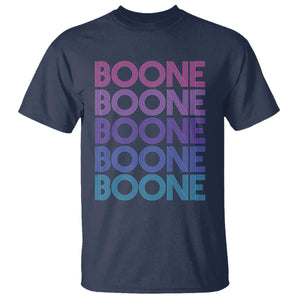 Retro Boone Name Lover Neon Gradient Typography T Shirt
