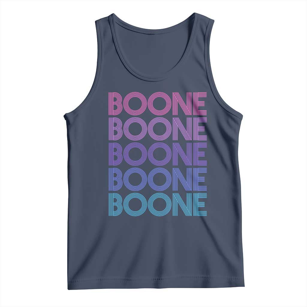 Retro Boone Name Lover Neon Gradient Typography Tank Top