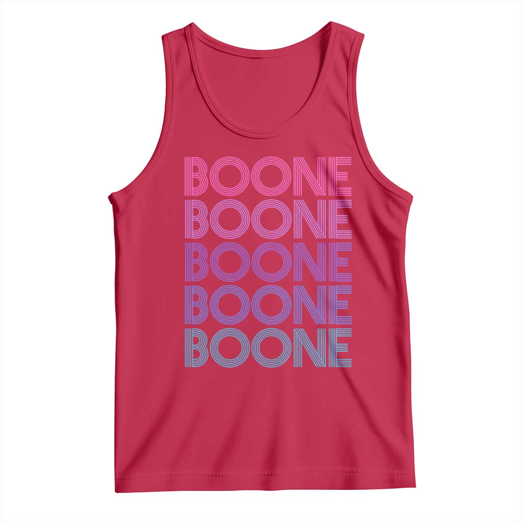 Retro Boone Name Lover Neon Gradient Typography Tank Top