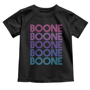 Retro Boone Name Lover Neon Gradient Typography Toddler T Shirt