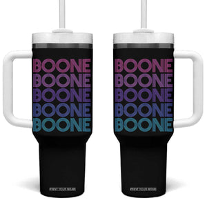 Retro Boone Name Lover Neon Gradient Typography Tumbler With Handle