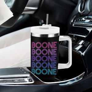 Retro Boone Name Lover Neon Gradient Typography Tumbler With Handle