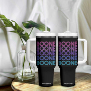 Retro Boone Name Lover Neon Gradient Typography Tumbler With Handle
