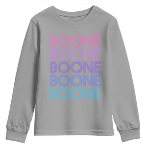 Retro Boone Name Lover Neon Gradient Typography Youth Sweatshirt
