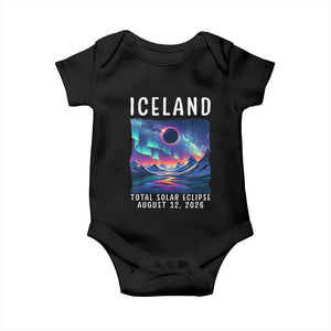 Iceland Total Solar Eclipse 2026 Aurora Baby Onesie Totality Northern Lights Astronomy Travel Gift