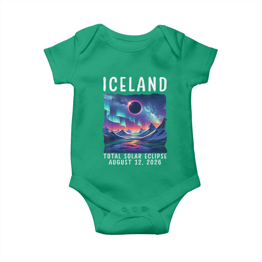 Iceland Total Solar Eclipse 2026 Aurora Baby Onesie Totality Northern Lights Astronomy Travel Gift