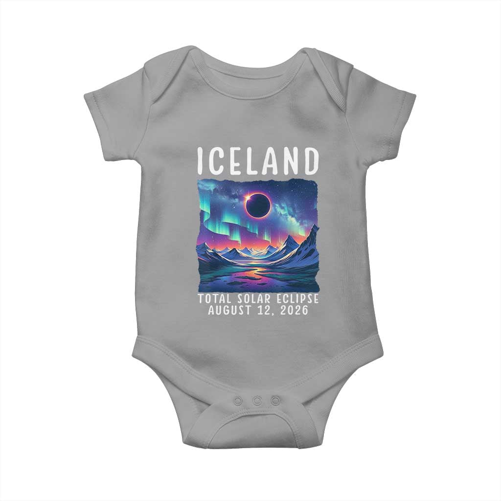 Iceland Total Solar Eclipse 2026 Aurora Baby Onesie Totality Northern Lights Astronomy Travel Gift