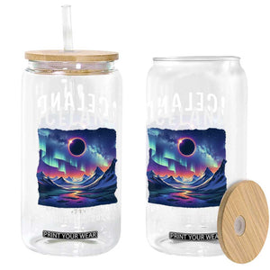 Iceland Total Solar Eclipse 2026 Aurora Glass Can Totality Northern Lights Astronomy Travel Gift