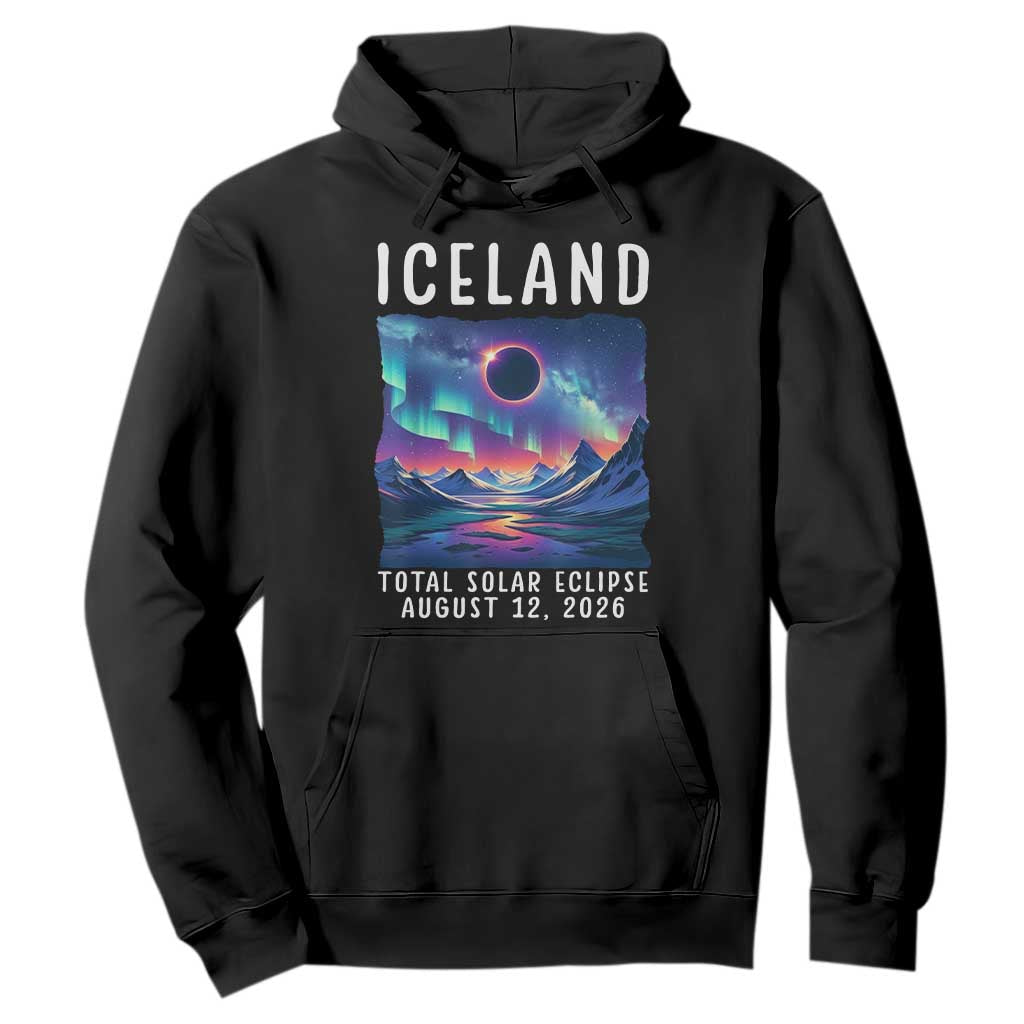 Iceland Total Solar Eclipse 2026 Aurora Hoodie Totality Northern Lights Astronomy Travel Gift