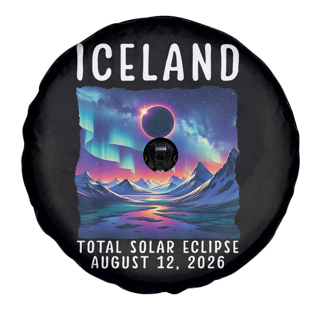 Iceland Total Solar Eclipse 2026 Aurora Spare Tire Cover Totality Northern Lights Astronomy Travel Gift