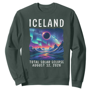 Iceland Total Solar Eclipse 2026 Aurora Sweatshirt Totality Northern Lights Astronomy Travel Gift