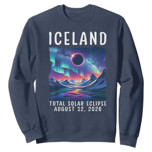 Iceland Total Solar Eclipse 2026 Aurora Sweatshirt Totality Northern Lights Astronomy Travel Gift