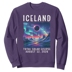 Iceland Total Solar Eclipse 2026 Aurora Sweatshirt Totality Northern Lights Astronomy Travel Gift