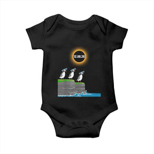 Cute Cartoon Puffins 2026 Total Solar Eclipse Baby Onesie August 12 Totality Funny Astronomy Gift TS02 Black Print Your Wear