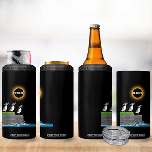 Cute Cartoon Puffins 2026 Total Solar Eclipse 4 in 1 Can Cooler Tumbler August 12 Totality Funny Astronomy Gift TS02 Print Your Wear