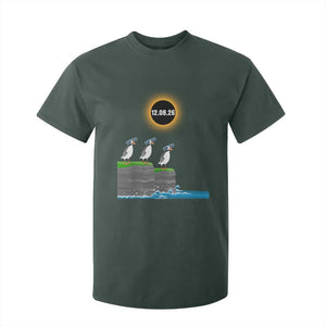 Cute Cartoon Puffins 2026 Total Solar Eclipse T Shirt For Kid August 12 Totality Funny Astronomy Gift TS02 Dark Forest Green Print Your Wear