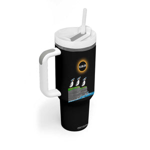 Cute Cartoon Puffins 2026 Total Solar Eclipse Tumbler With Handle August 12 Totality Funny Astronomy Gift TS02 Print Your Wear