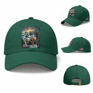 Puffin Selfie August 12 2026 Total Solar Eclipse Baseball Cap Funny Totality Photographic Astronomy Souvenir TS02 Baseball Cap Universal Fit Irish Green Print Your Wear