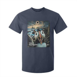 Puffin Selfie August 12 2026 Total Solar Eclipse T Shirt For Kid Funny Totality Photographic Astronomy Souvenir TS02 Navy Print Your Wear