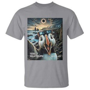Puffin Selfie August 12 2026 Total Solar Eclipse T Shirt Funny Totality Photographic Astronomy Souvenir TS02 Sport Gray Print Your Wear