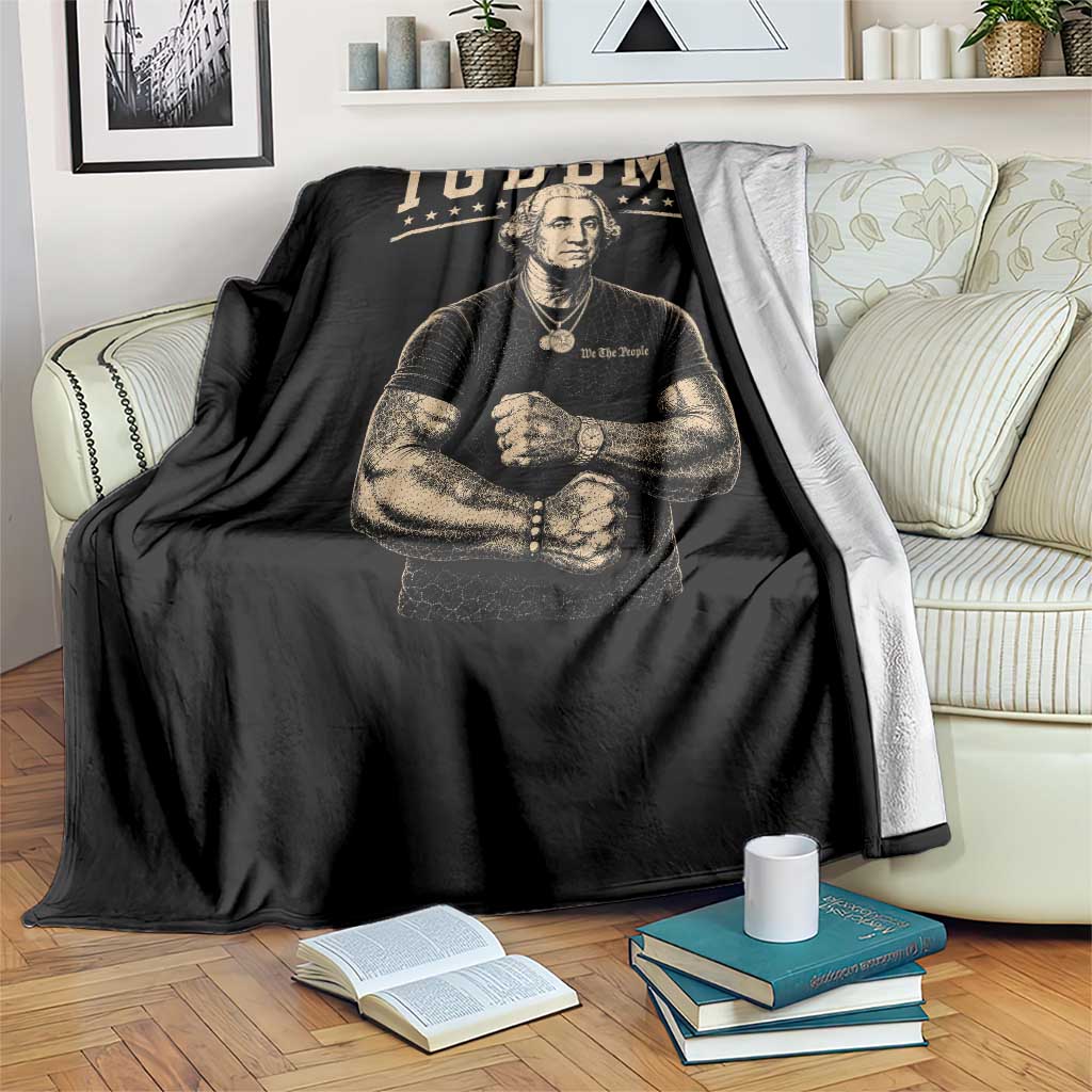 IGBBMN Buff George Washington Parody Throw Blanket It’s Gonna Be Bad Funny Ironic Patriotic Founding Father