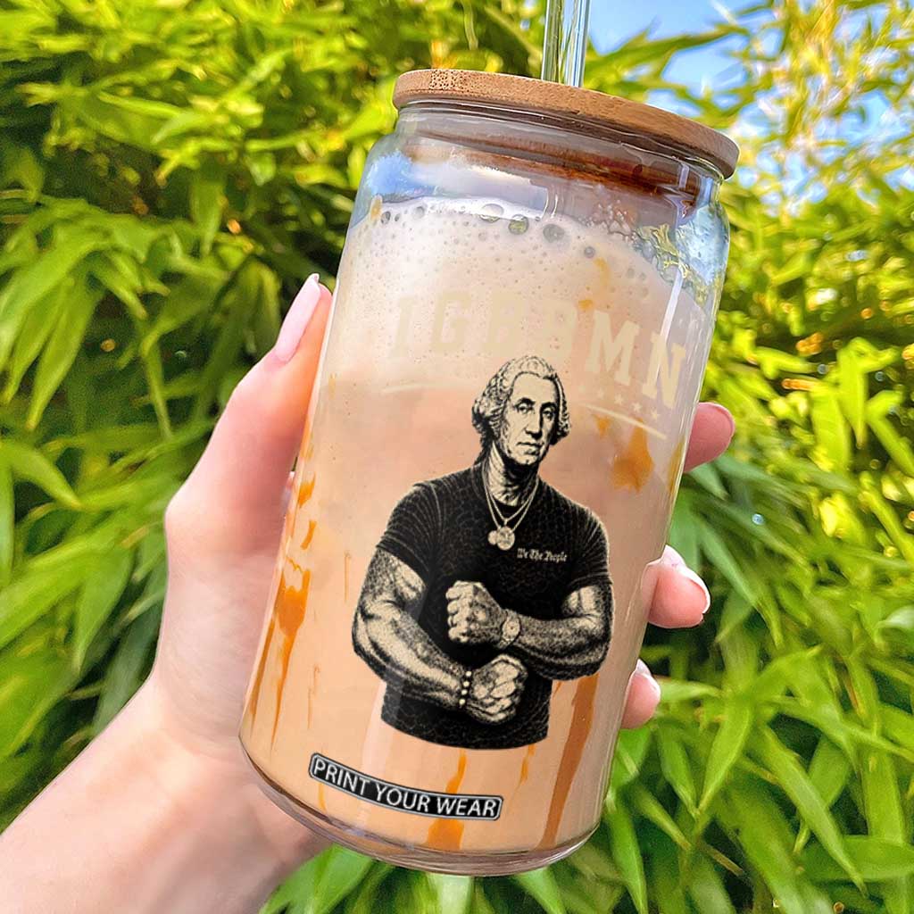 IGBBMN Buff George Washington Parody Glass Can It’s Gonna Be Bad Funny Ironic Patriotic Founding Father TS02 Black Print Your Wear