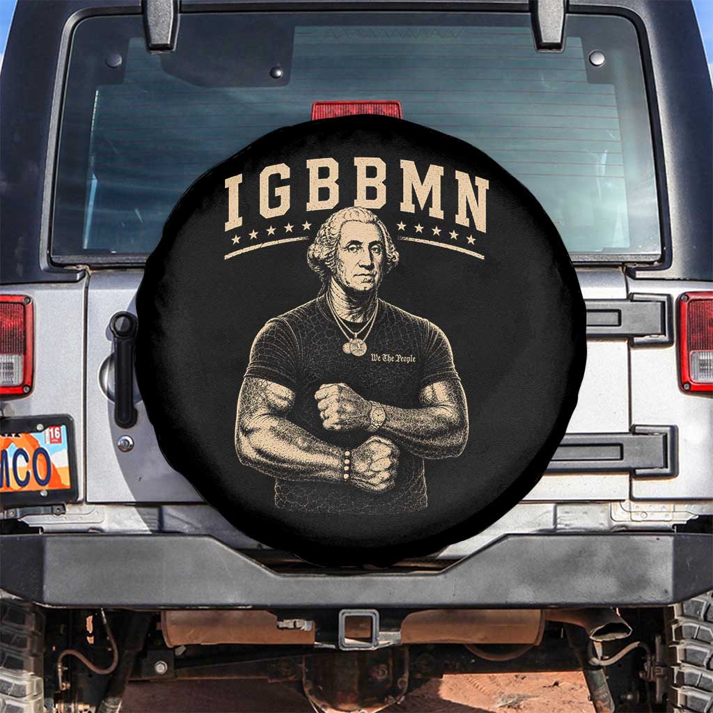 IGBBMN Buff George Washington Parody Spare Tire Cover It’s Gonna Be Bad Funny Ironic Patriotic Founding Father