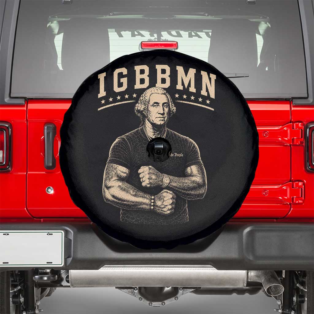 IGBBMN Buff George Washington Parody Spare Tire Cover It’s Gonna Be Bad Funny Ironic Patriotic Founding Father