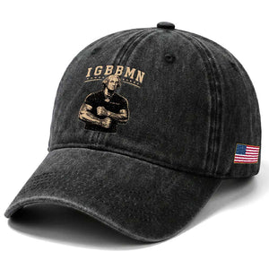 IGBBMN Buff George Washington Parody Washed Cotton Baseball Cap It’s Gonna Be Bad Funny Ironic Patriotic Founding Father