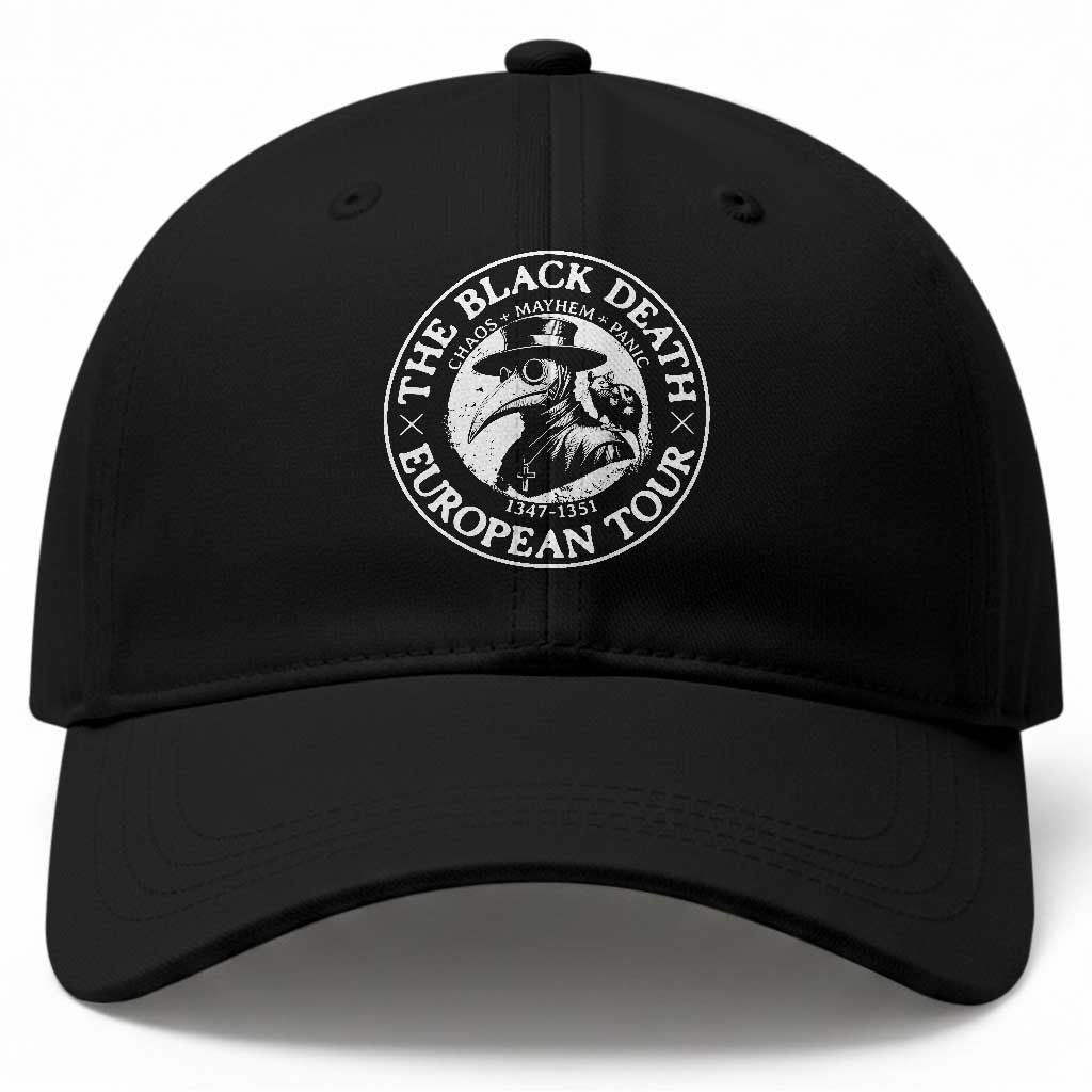 The Black Death European Tour 1347 Baseball Cap Funny Plague Doctor History Humor TS02 Print Your Wear