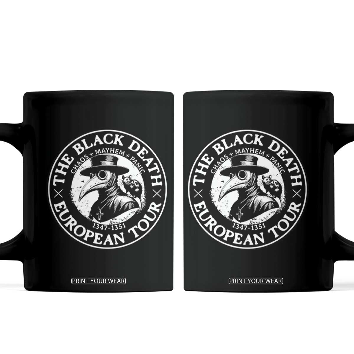 The Black Death European Tour 1347 Coffee Mug Funny Plague Doctor History Humor