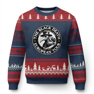 The Black Death European Tour 1347 Ugly Christmas Sweater Funny Plague Doctor History Humor