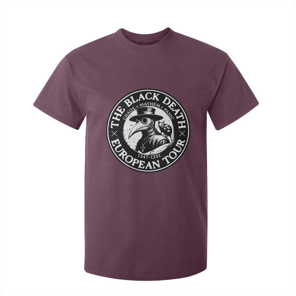 The Black Death European Tour 1347 T Shirt For Kid Funny Plague Doctor History Humor