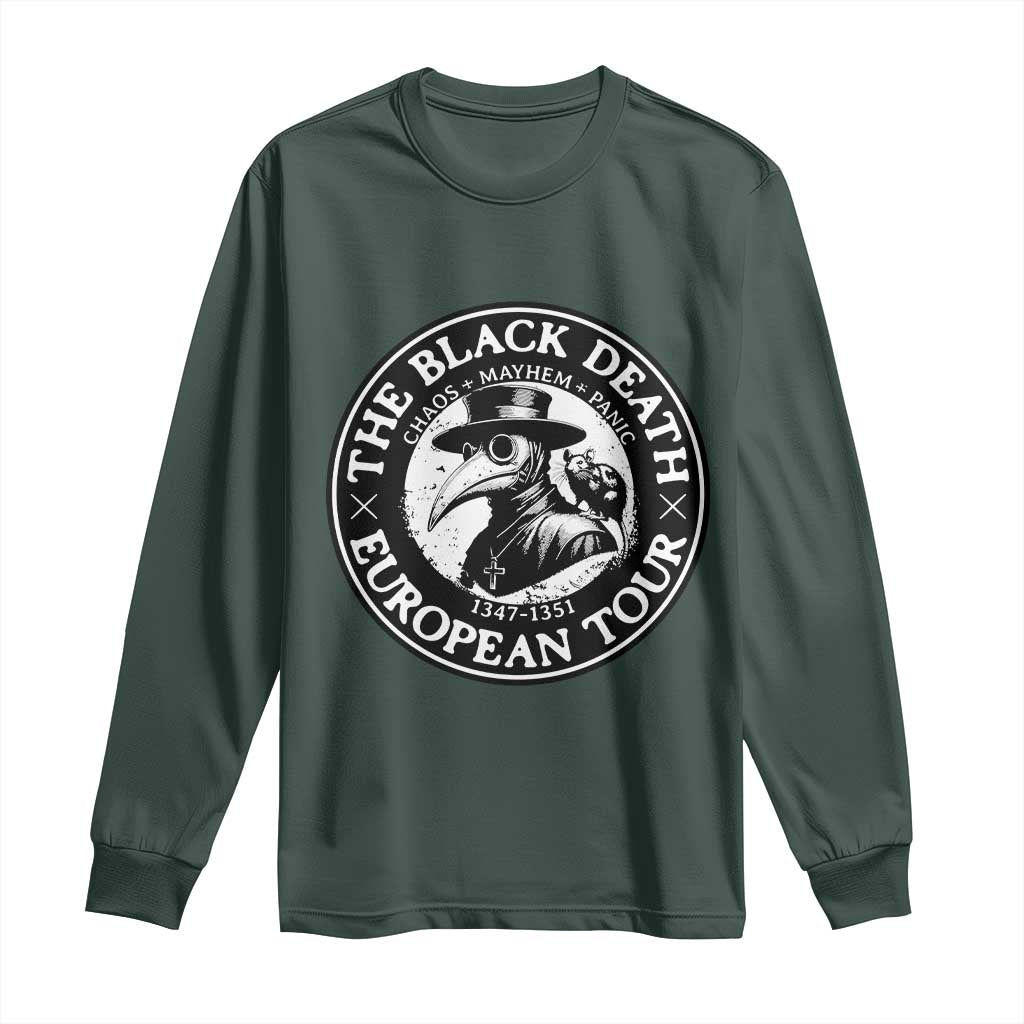 The Black Death European Tour 1347 Long Sleeve Shirt Funny Plague Doctor History Humor