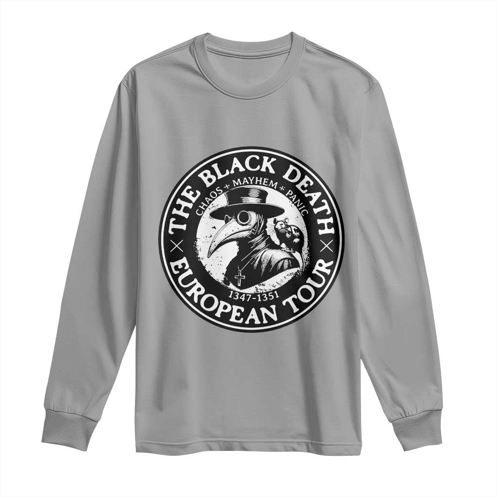 The Black Death European Tour 1347 Long Sleeve Shirt Funny Plague Doctor History Humor